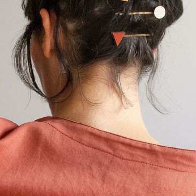 Horquillas geométricas | Accesorios para el pelo modernos | Pack de horquillas Klee