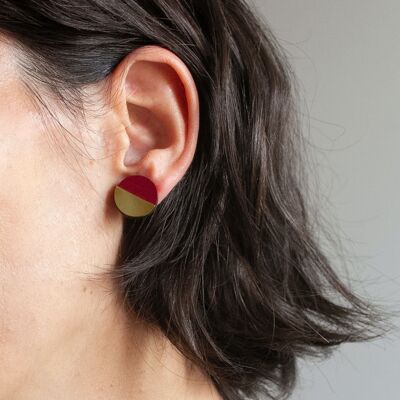 Boucles d'oreilles petit cercle | Boucles d'oreilles géométriques | Boucles d'oreilles minimalistes modernes Heym