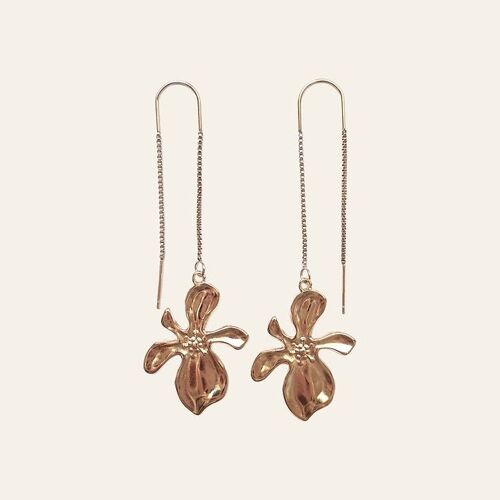 Boucles d'Oreilles Jackie, Pendentifs Fleurs Zamac