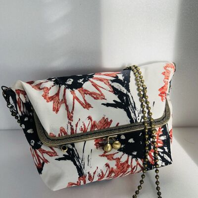 OLYMPIA SUNFLOWER „Two in One“-Tasche aus Seide im Retro-Stil.