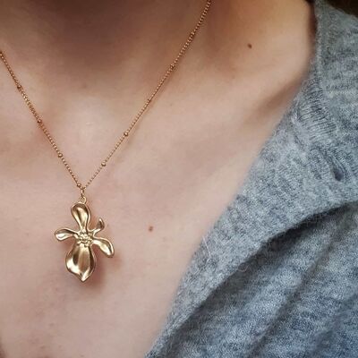 Collana Kamel, Ciondolo Fiore Zamac