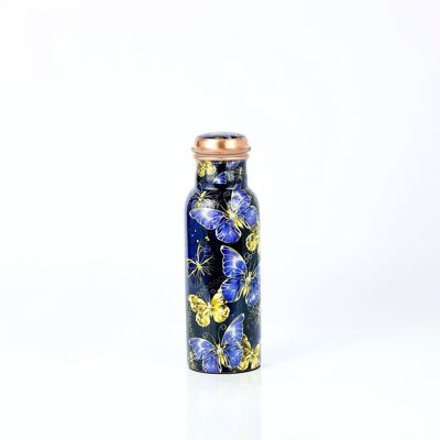 Elcobre premium limited edition printed copper bottle – Butterflies 700 ml