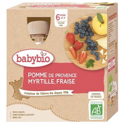 Pomme de Provence & Myrtilles Fraise 👶 dès 6 mois