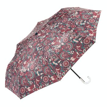 EZPELETA Parapluie Pliant Imprimé Pasley Poignée Courbée 11