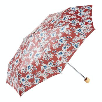 EZPELETA Mini Parapluie Pliant Fleurs Bio Manche Bois 8