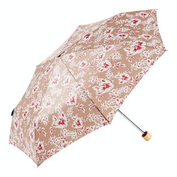 EZPELETA Mini Parapluie Pliant Fleurs Bio Manche Bois 10