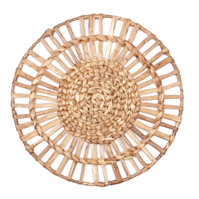 Placemat round (set of 2/4/6) 38 cm placemat boho placemat round CARUBAN made of water hyacinth