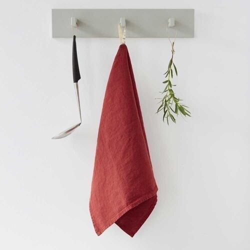 Red Pear Linen Kitchen Towel