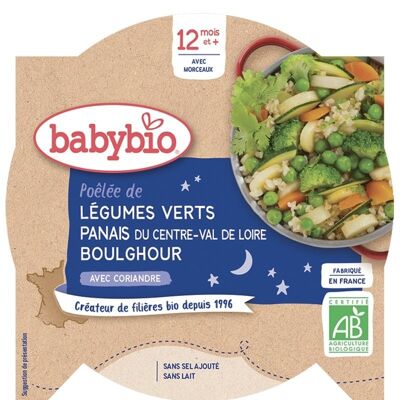 Poêlée de Légumes verts Panais du Centre-Val de Loire Boulghour Coriandre 👶 dès 12 mois