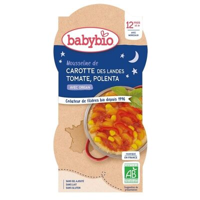 Mousseline de Carotte des Landes Tomate Polenta Origan 👶 dès 12 mois