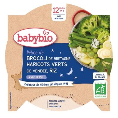 Délice de Brocoli de Bretagne Haricots verts de Vendée Riz au Persil 👶 dès 12 mois