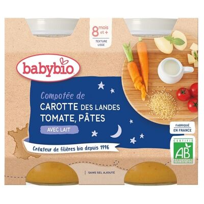 Compotée de Carotte des Landes Tomate Pâtes 👶 dès 8 mois