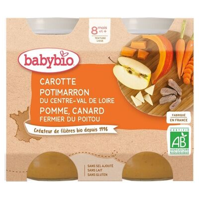 Carotte Potimarron du Centre-Val de Loire Pomme Canard fermier du Poitou 👶 dès 8 mois