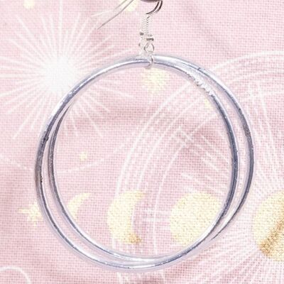 55 mm silver hoop earrings – EXCLUDED –