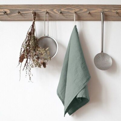 Green Milieu Linen Kitchen Towel