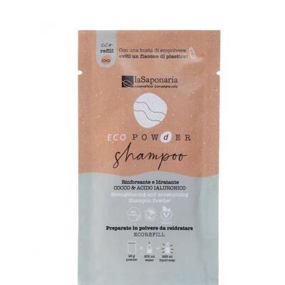Set 5 pcs EcoPowder Shampoo refill - strengthening (Coconut & Hyaluronic Acid)