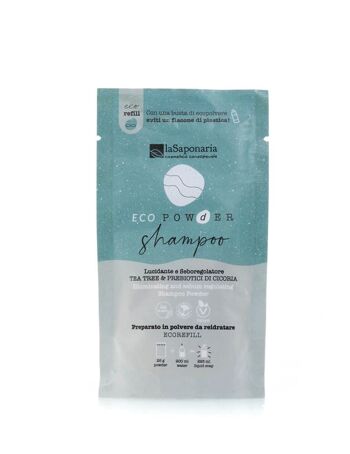 Recharge Shampoing EcoPowder - régulateur de sébum (Prébiotiques Tea Tree & Chicorée) 1