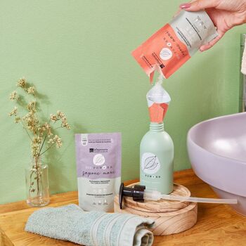 Recharge de savon pour les mains EcoPowder - adoucissant (Pamplemousse & Amandes douces) 3