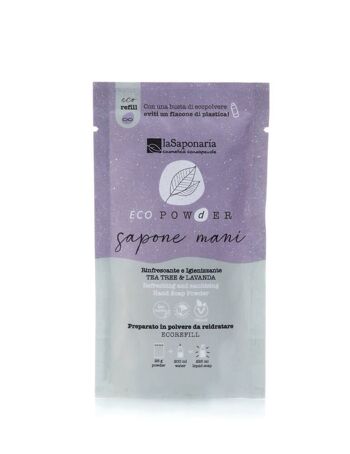 Savon à mains désinfectant EcoPowder (Arbre à Thé et Lavande) 1