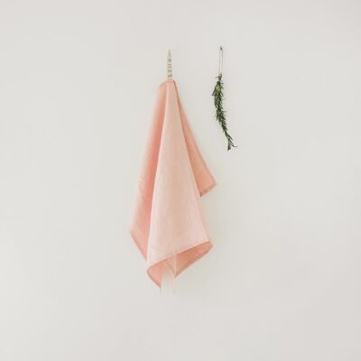 Misty Rose Linen Kitchen Towel