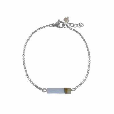 Bracciale Acquamarina e Labradorite - Argento