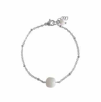 Bracelet Facette Pierre de Lune - Argent 1