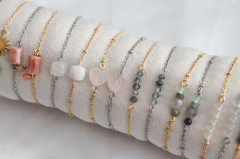 Bracelet Facette Pierre de Lune - Argent 2