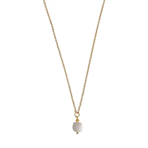 Moonstone Facet Necklace - Gold