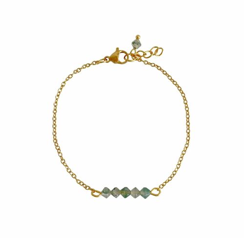 Mos Agate Bracelet - Gold