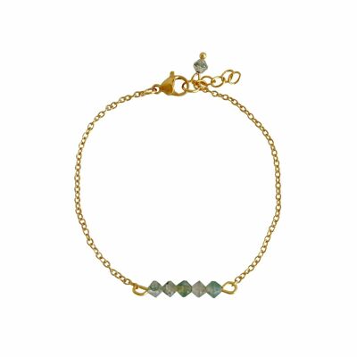 Bracelet en Agate de Mos - Or