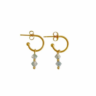 Mos Agate Earrings - Gold