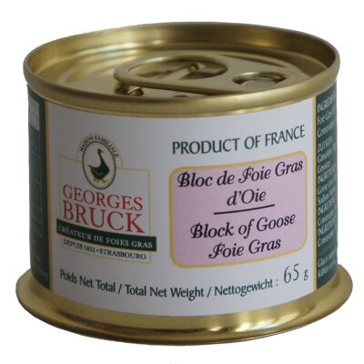 Block of Goose Foie Gras - Cylindrical box with easy opening - 65g
