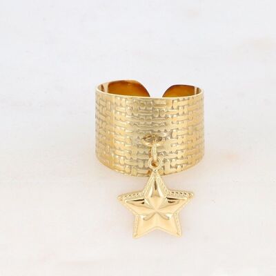 Golden Irem ring - engraved star