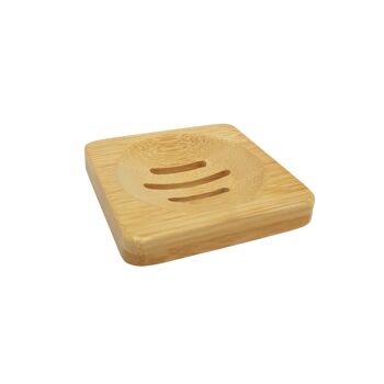 Porte-savon en bambou carré 1