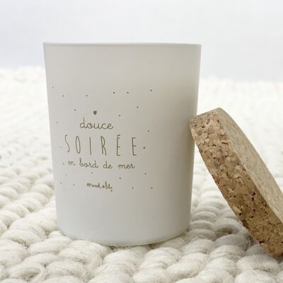 Artisanal Vegetable Candle “Sweet Evening by the Sea” Driftwood