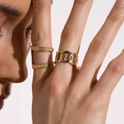 Keon ring - textured rings