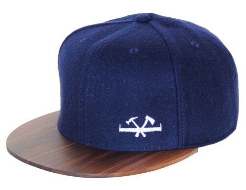 Casquette Wooden - Glueim – Walnut Brim – Navy Blue