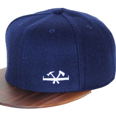 Gorra de madera - Glueim - Visera de nogal - Azul marino