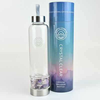 Crystal Clear Jar Bottle in Love - Botella de agua de mezcla de amor y felicidad