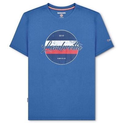 Camiseta Estampado Vintage Azul Oscuro PV23
