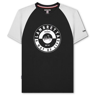 Camiseta Scooter Negro/Blanco PV23
