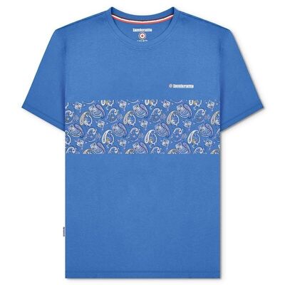 Camiseta con panel Paisley Vallarta Blue SS23