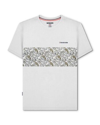 T-shirt Panneau Paisley Blanc SS23 1