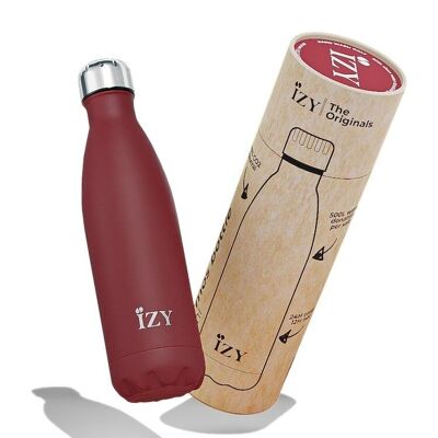 Bottiglia termica rossa 500 ml e bottiglia per bere / bottiglia d'acqua / thermos / bottiglia / isolata / acqua