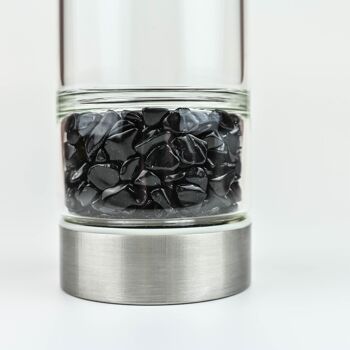 Bouteille d'Eau Crystal Clear Jar Base - Obsidienne Noire 3