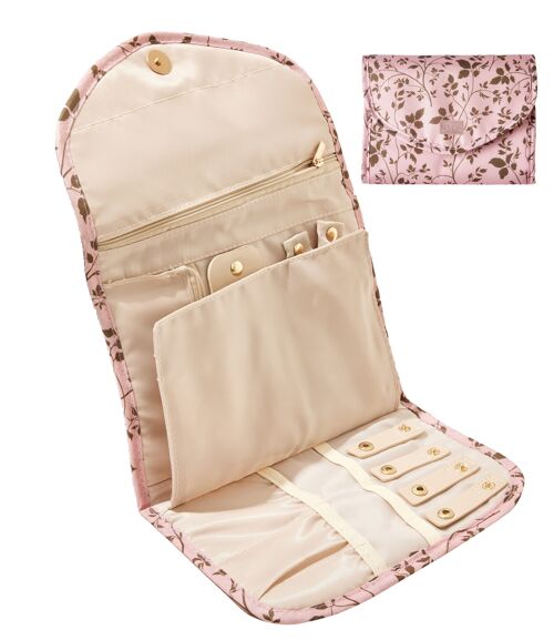 Periea 'Cleo' Travel Jewellery Organiser - Floral Blush