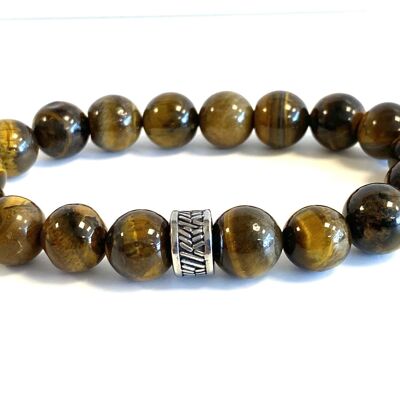 Pulsera de hombre cuentas Tigereye