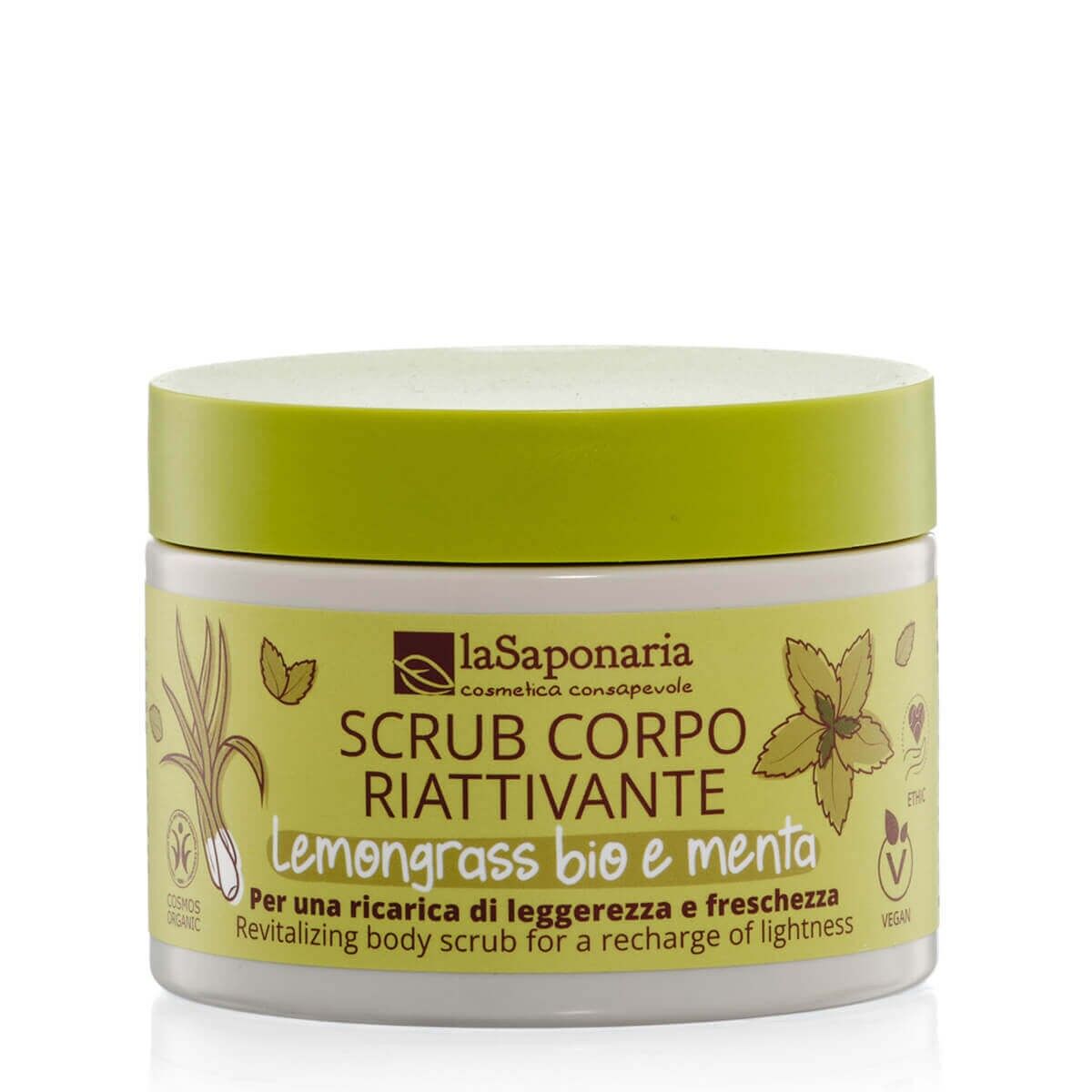 Scrub Corpo Riattivante - Lemongrass Bio e Menta (250 gr)