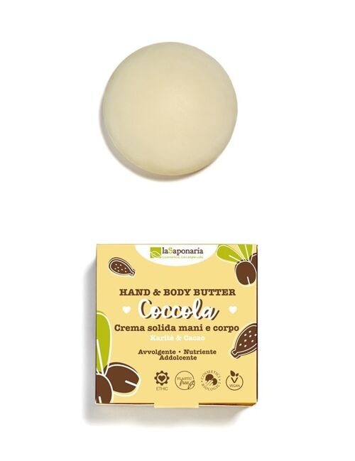 Crema solida mani e corpo COCCOLA - Karitè & Cacao