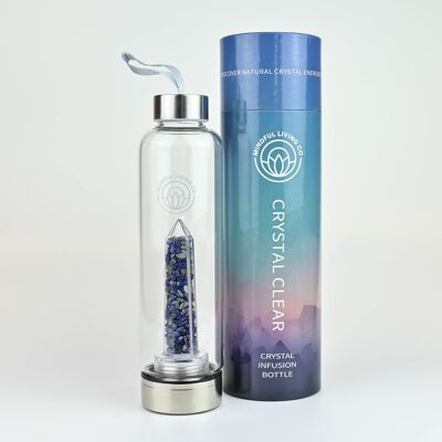 Botella de agua cristalina - Lapislázuli